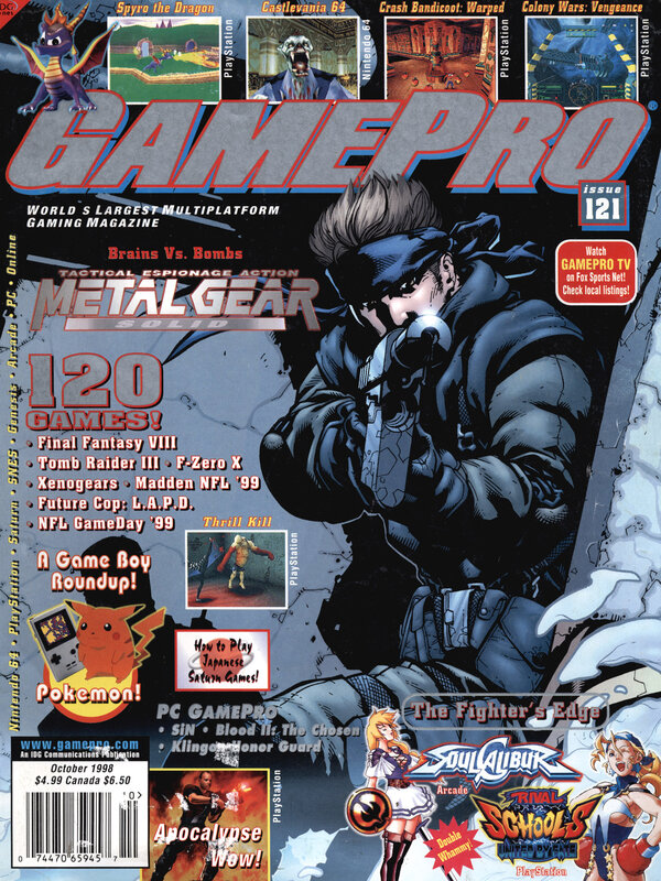GamePro 121 (Oct 1998) Metal Gear Solid cover